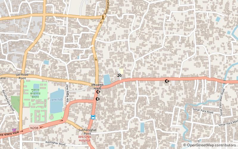 hindu temple sylhet location map