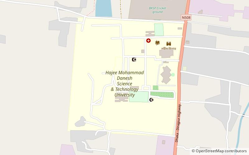 hajee mohammad danesh science technology university location map