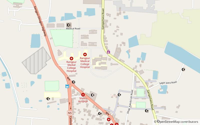 Rangpur Medical College location map