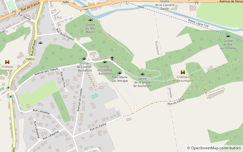 grotte de lorette rochefort location map