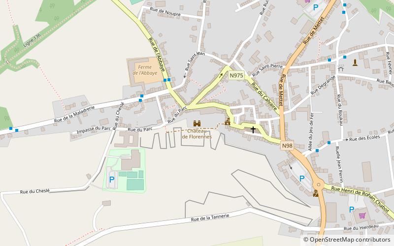 Florennes Castle location map