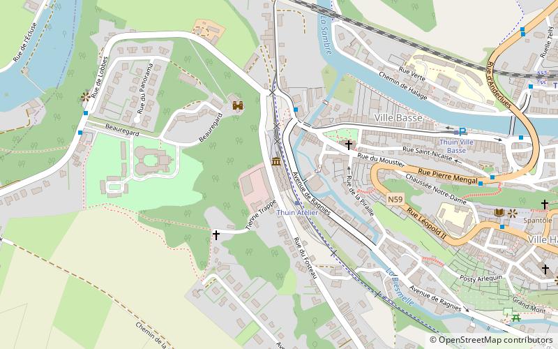 Tramway Lobbes Thuin location map