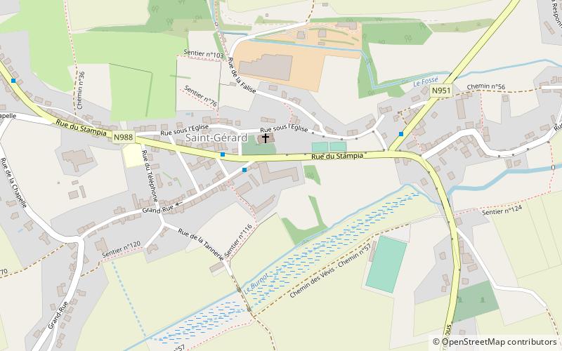 Brogne Abbey location map