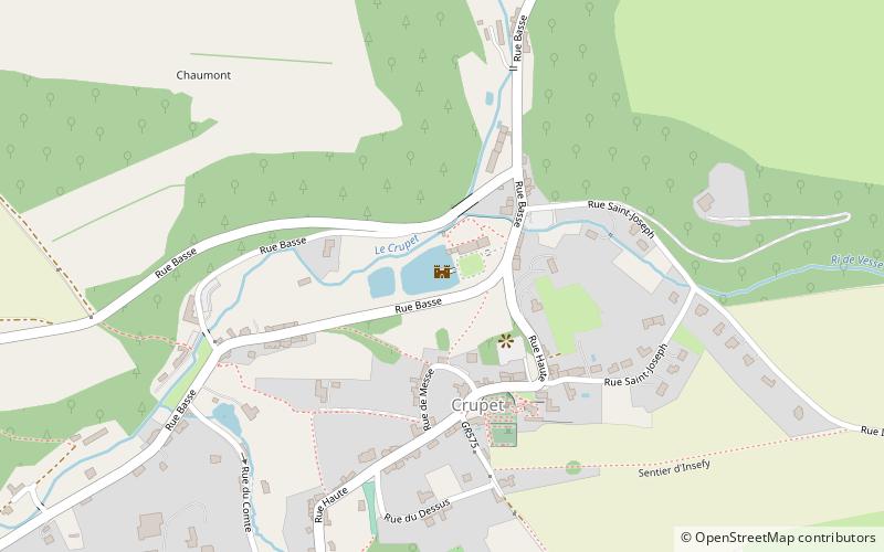 Crupet Castle location map