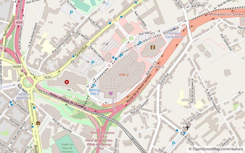 ville 2 charleroi location map