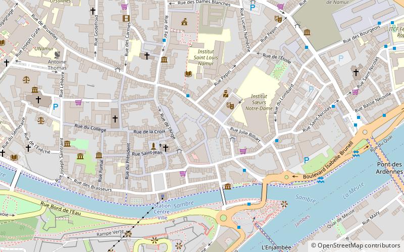 Belfry of Namur location map