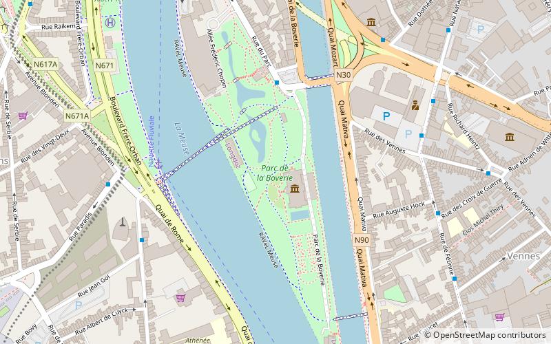 Parc de la Boverie location map