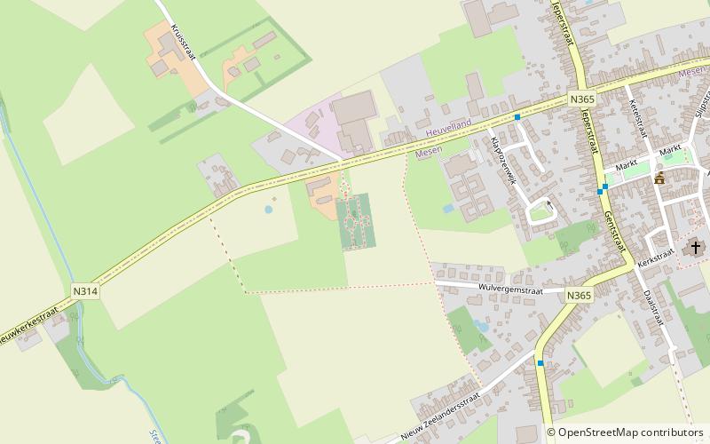 Messines Ridge British Cemetery location map