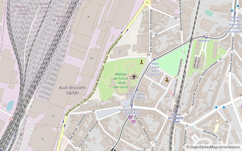 Abbaye de Forest location map