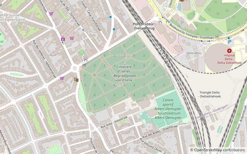 Ixelles Cemetery location map