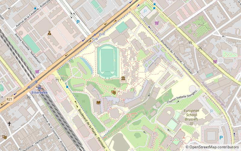vrije universiteit brussel stadt brussel location map