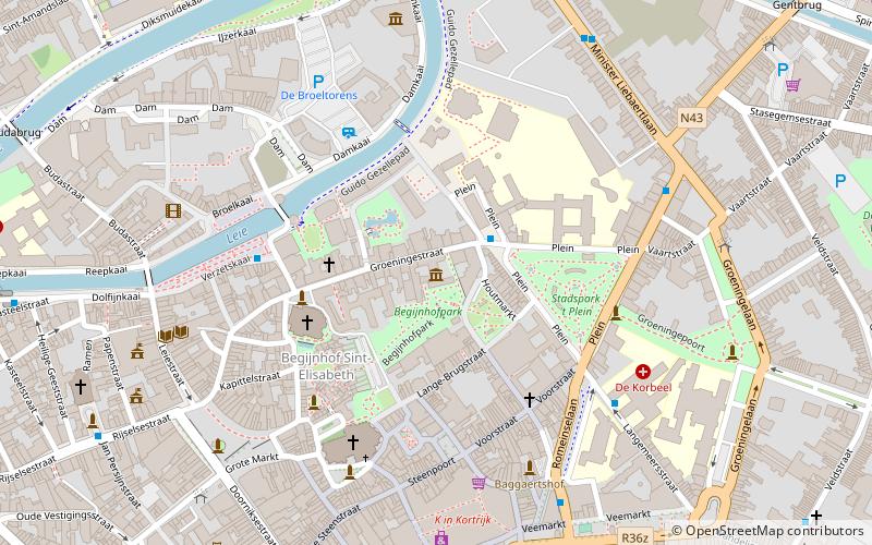 Kortrijk 1302 location map