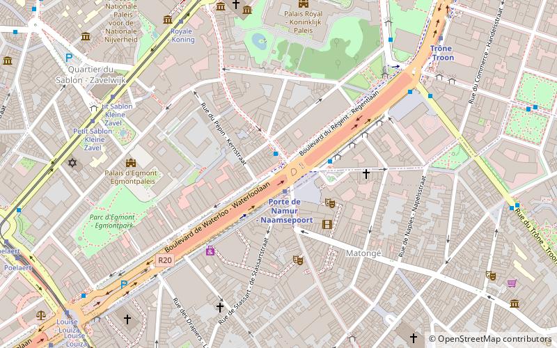 Porte de Namur location map
