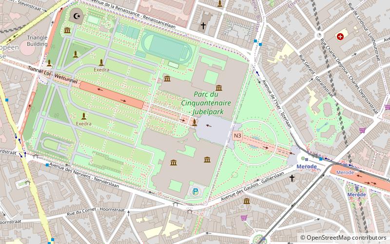 Arcades du Cinquantenaire location map