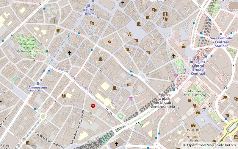 Brussels Parliament building location map