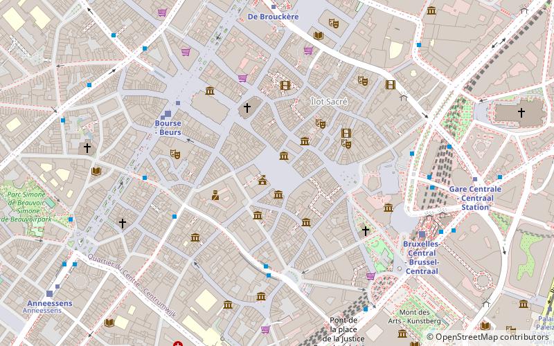 Brussels Christmas tree location map