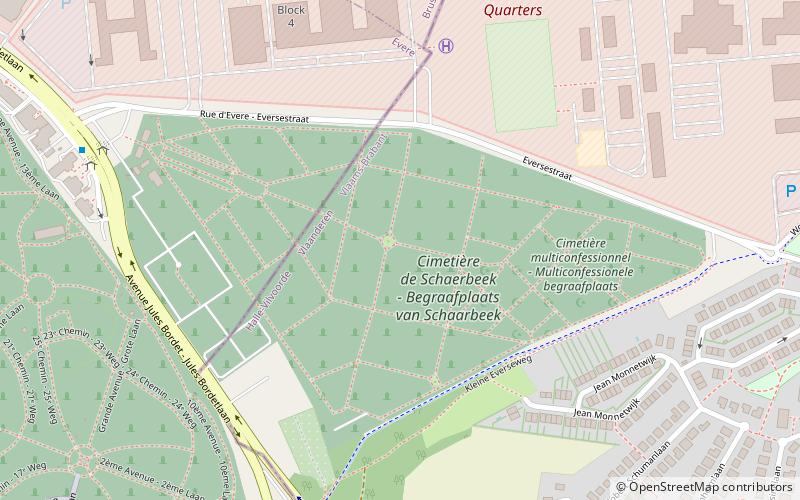 Schaerbeek Cemetery location map