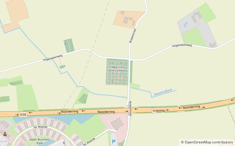 New Irish Farm Commonwealth War Graves Commission Cemetery location map
