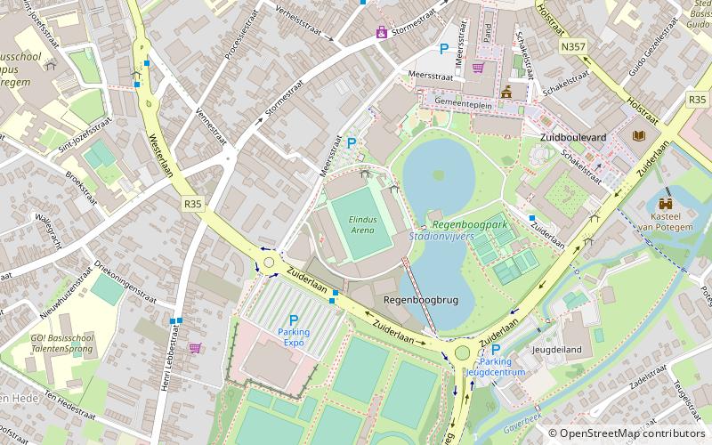 Stade Arc-en-ciel location map