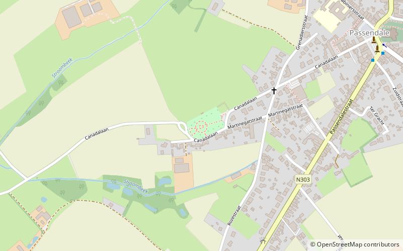 Passchendaele Memorial location map