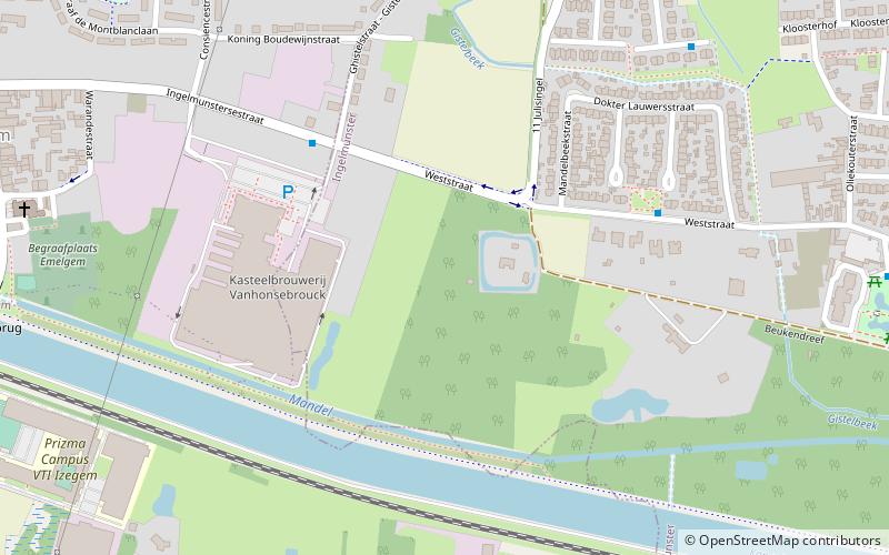 Roeselare-Leie Canal location map