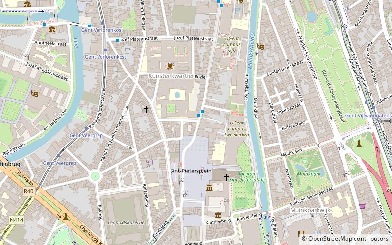 Université de Gand location map