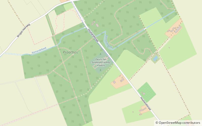 Vladslo German war cemetery location map