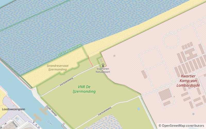 Vuurtoren Nieuwpoort location map
