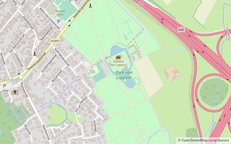 Loppem Castle location map
