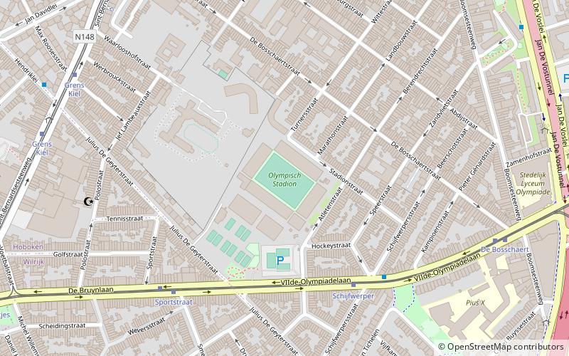 Olympiastadion Antwerpen location map
