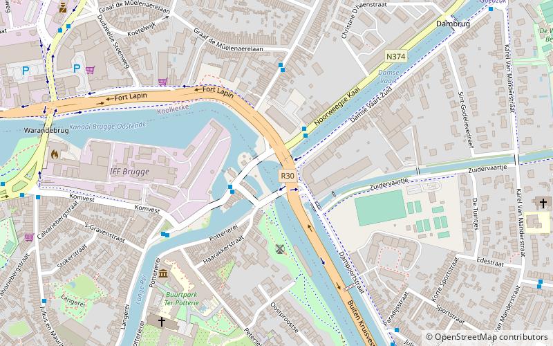 Canal Bruges-Ostende location map
