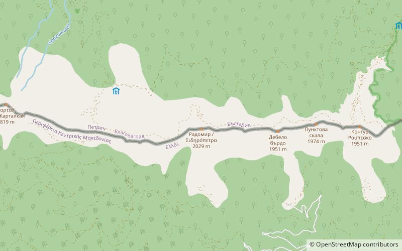 Radomir Mountain location map