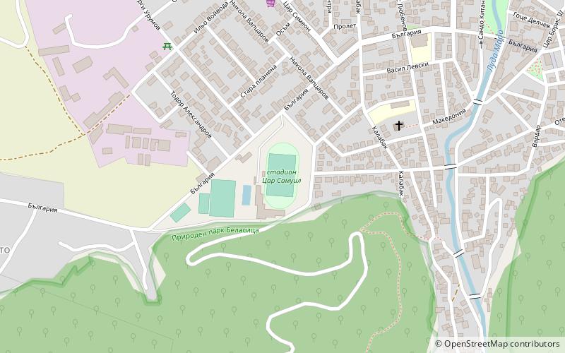 Stadion Tsar Samuil location map