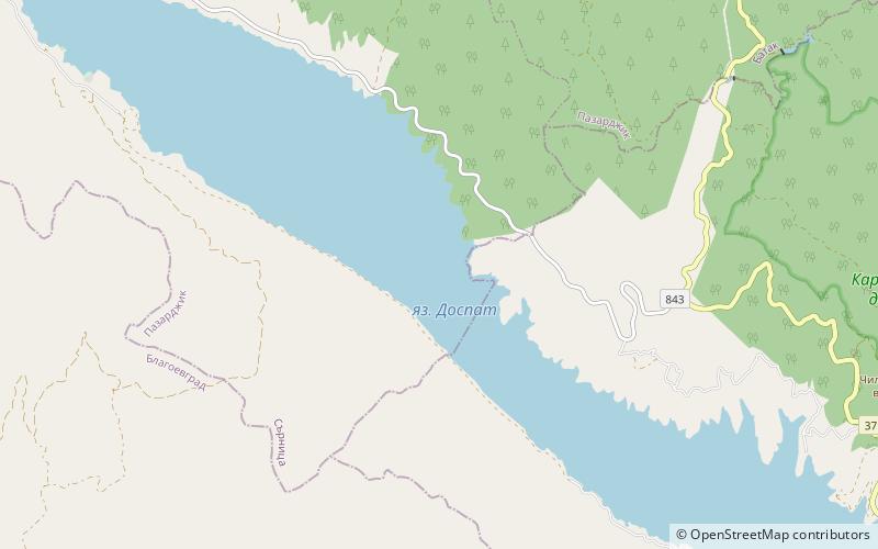 Dospat Reservoir location map