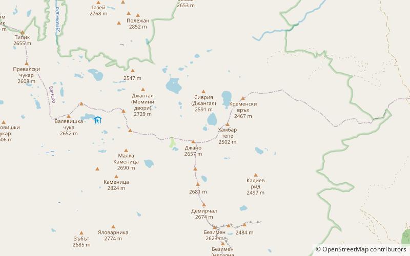 Kremenski Lakes location map