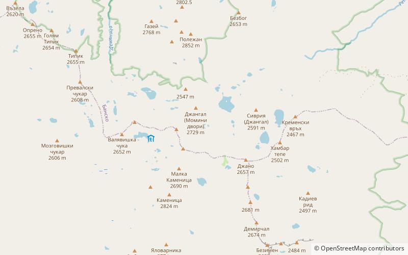 Samodivski Lakes location map