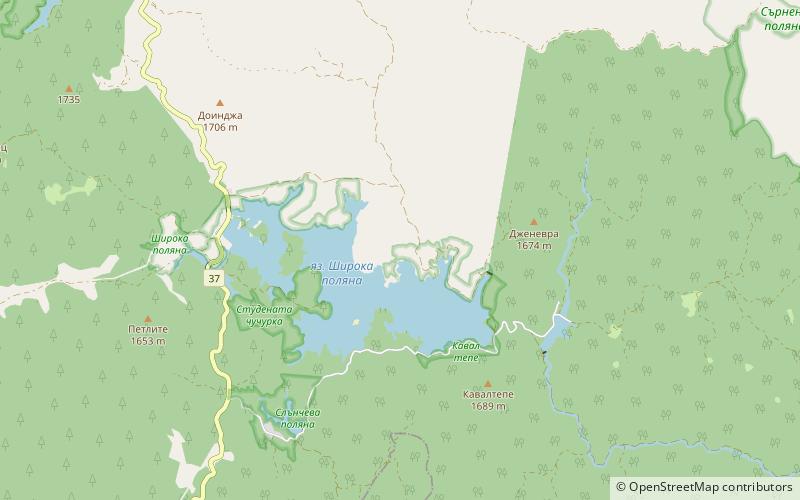 Shiroka Polyana location map