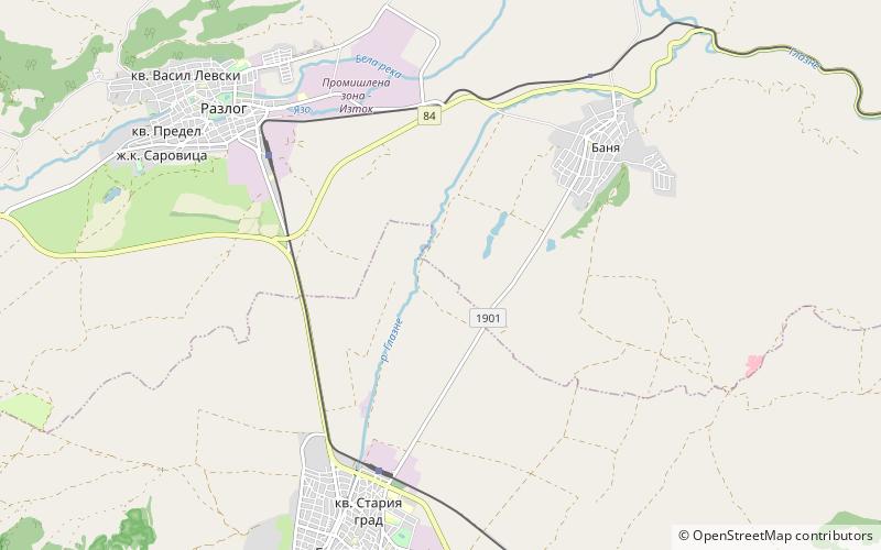 Razlog Valley location map