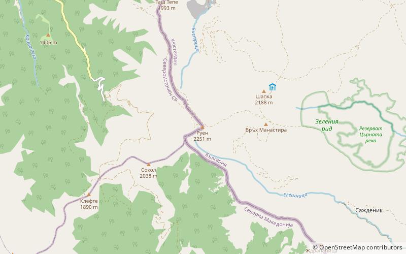 Ruen Mountain location map