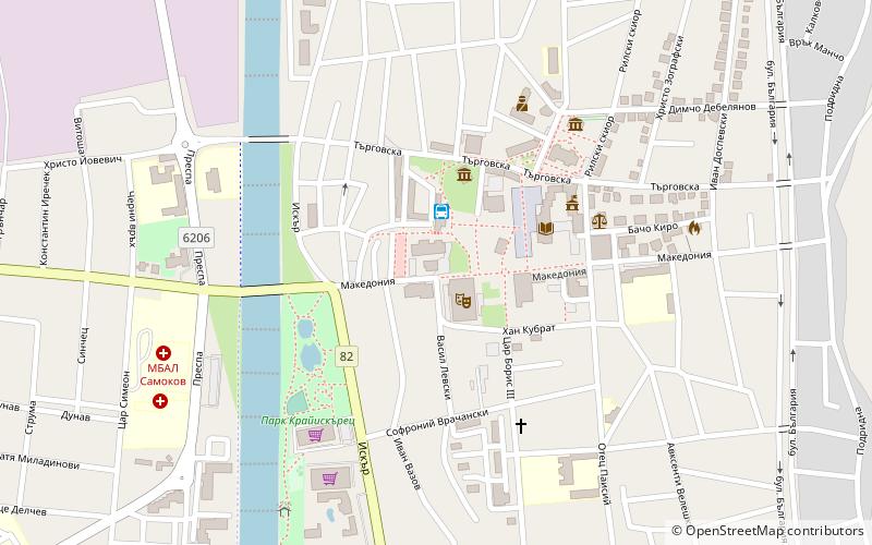 czernija kos samokow location map