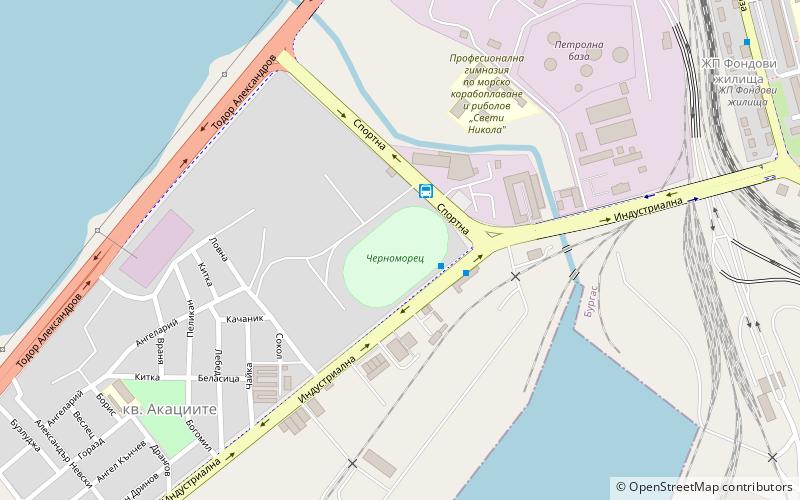 chernomorets arena burgas location map
