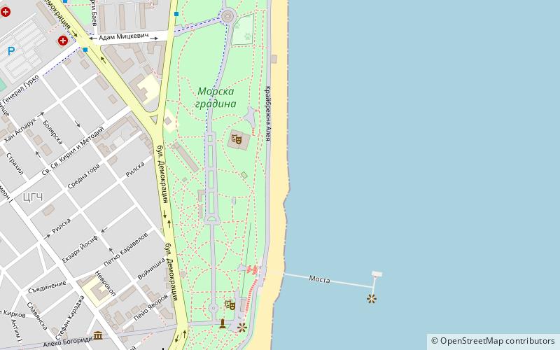 Burgas Beach location map