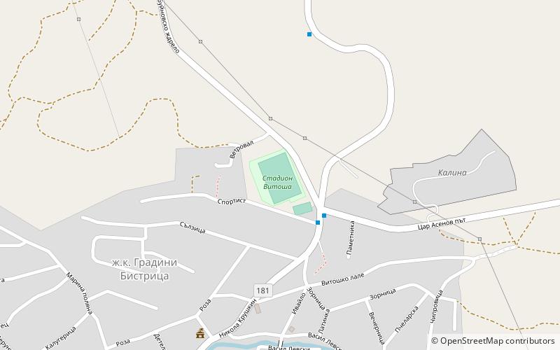 bistritsa stadium sofia location map