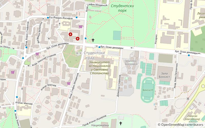 University of National and World Economy location map