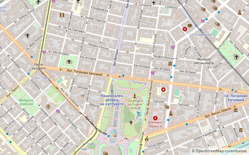 Patriarch Evtimiy Boulevard location map