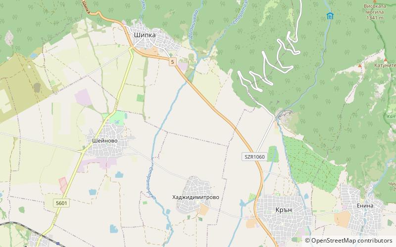 Ostrusha mound location map