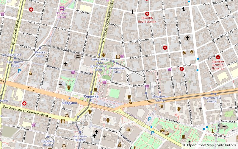 Bain minéral central de Sofia location map