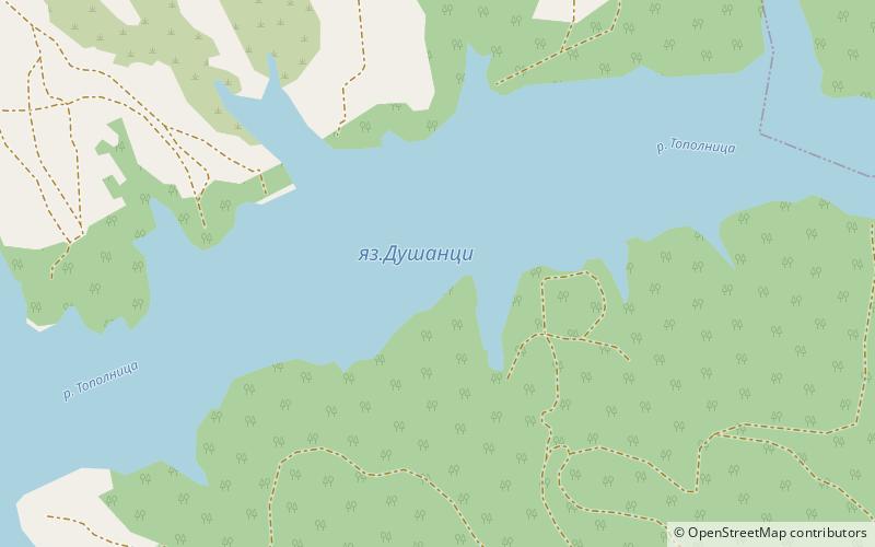 Dushantsi Reservoir location map