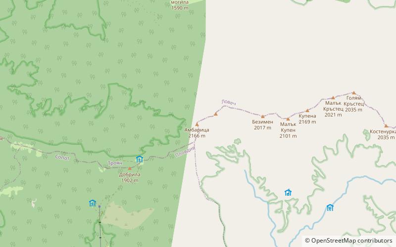 Levski Peak location map