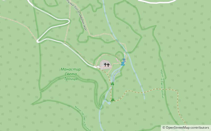Etropole Monastery location map